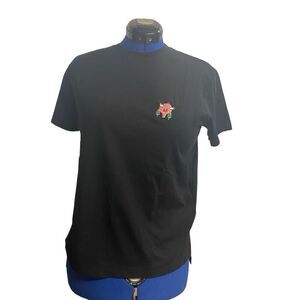 BADGLEY MISCHA Women’s Black‎ Artistic Graphic Cotton Tee Shirt Size Medium New